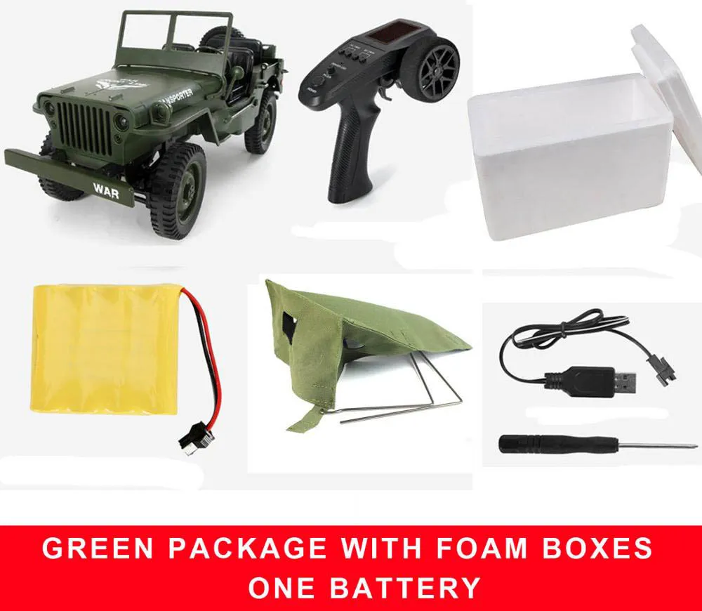 Green Foam Box Радиоуправляемый грузовик Q65 1:10 2,4G 4WD автомобильный светильник-трансформер с дистанционным управлением джип четыре колеса внедорожные военные альпинистские Машинки Игрушки - Цвет: Green Foam Box