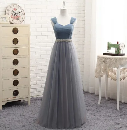 double shoulder long Robe De Soriee новые длинные платья подружек невесты в виде сердца свадебное платье без рукавов Бисероплетение трапециевидной формы контрастного Цвет пикантные Выходные туфли на выпускной вечерние платья - Цвет: double shoulder long