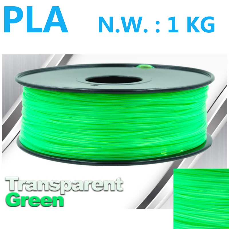 Капельки прозрачно зеленого цвета 3d Пластиковые Нити impressora США Naural материал 1 75