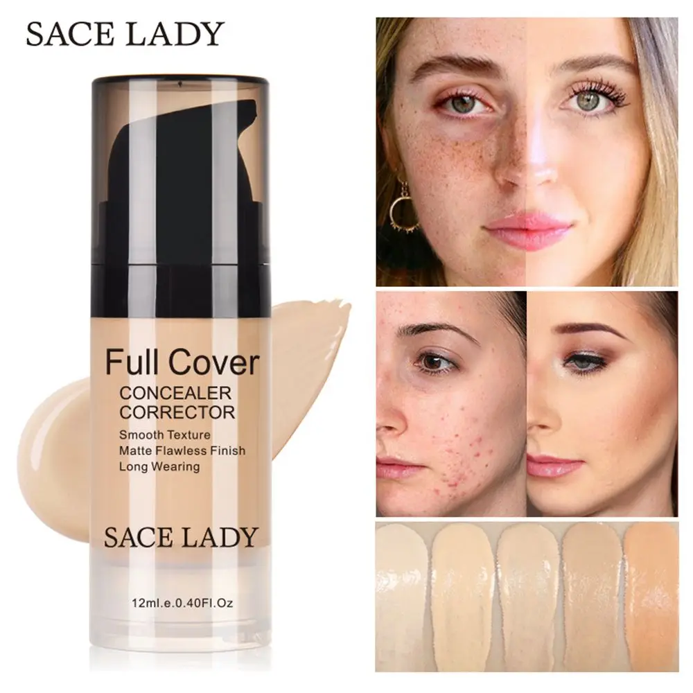 SACE LADY крем-консилер для лица матовый стойкий жидкий консилер с высоким покрытием макияж для глаз темный круг тональный крем, улучшающий состояние кожи
