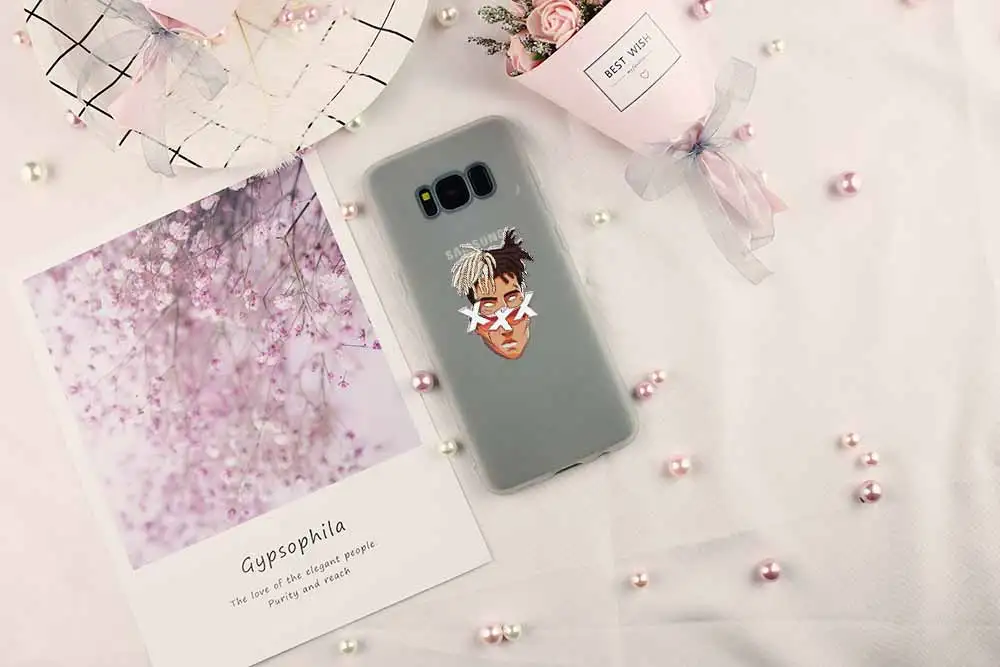 Мягкий чехол с красным зонтом в Париже для Samsung Galaxy S7 Edge S8 S9 S10 S11 S20 S21 Plus Lite E Ultra |