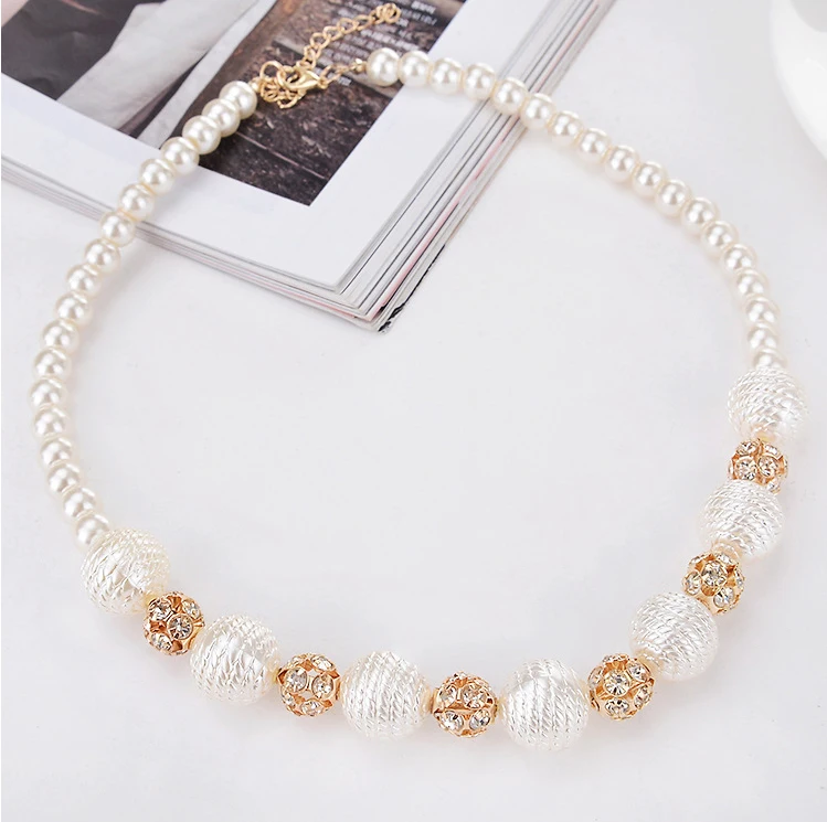 2020 темпераментные Роскошные Жемчужные женские ожерелья-чокеры модное жемчужное