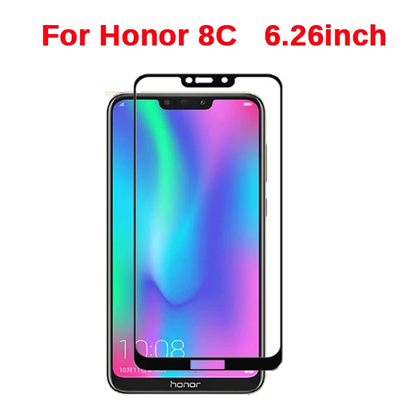 For Honor 8C Защитное стекло для Honor 7c 8s 8x 8c 7x 7a Pro, Защитная пленка для экрана, закаленное покрытие для huawei Honer Armor 7 A C X 8 A7 C7 X7 C8 X8 - Цвет: For Honor 8C