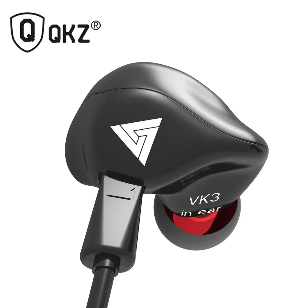 QKZ VK3 проводные наушники в ухо 3 5 мм бас стерео гарнитура с микрофоном для сотового
