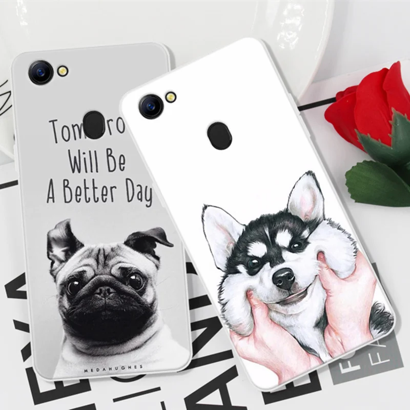 Caetoon Fastion Case For OPPO F7 TPU Painted Mobile Phone Shell Cute Cartoon Color Handset Case.18 Beautiful Colors!Color Cat! |