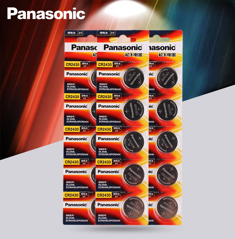 4 шт./лот Panasonic CR2430 CR 2430 3 V литиевые плоские батареи Батарея Миниатюрный элемент питания для ремонта часов, часы, слуховые аппараты