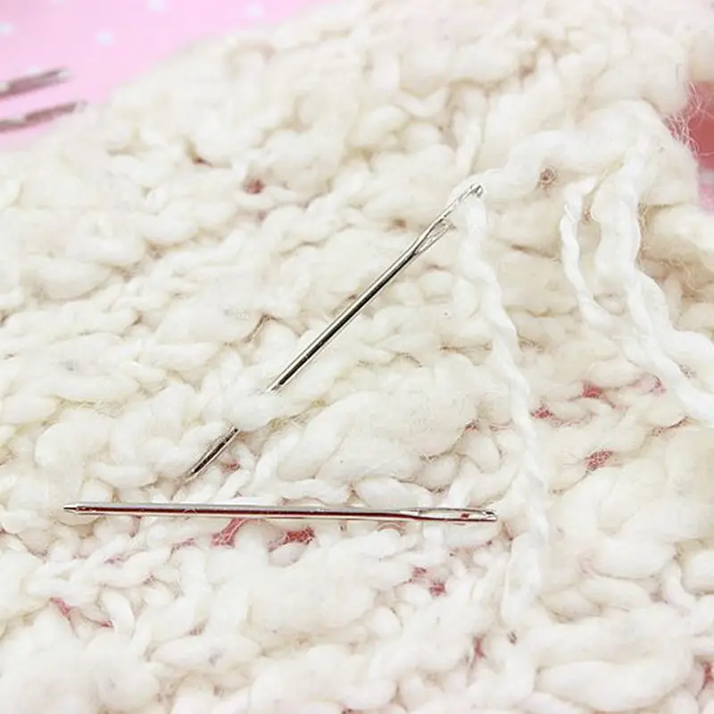 

Hand Sewing Short Needle DIY Craft Supplies Stitches with big Hole Wool Yarn Threading Helper 5.3cm*1mm Home Use 3 Pieces/Set