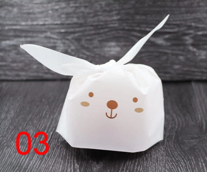 Lovely Rabbit ears snack bags Cookies bag Candy bread few kinds can be choose 100 pieces/lot | Дом и сад