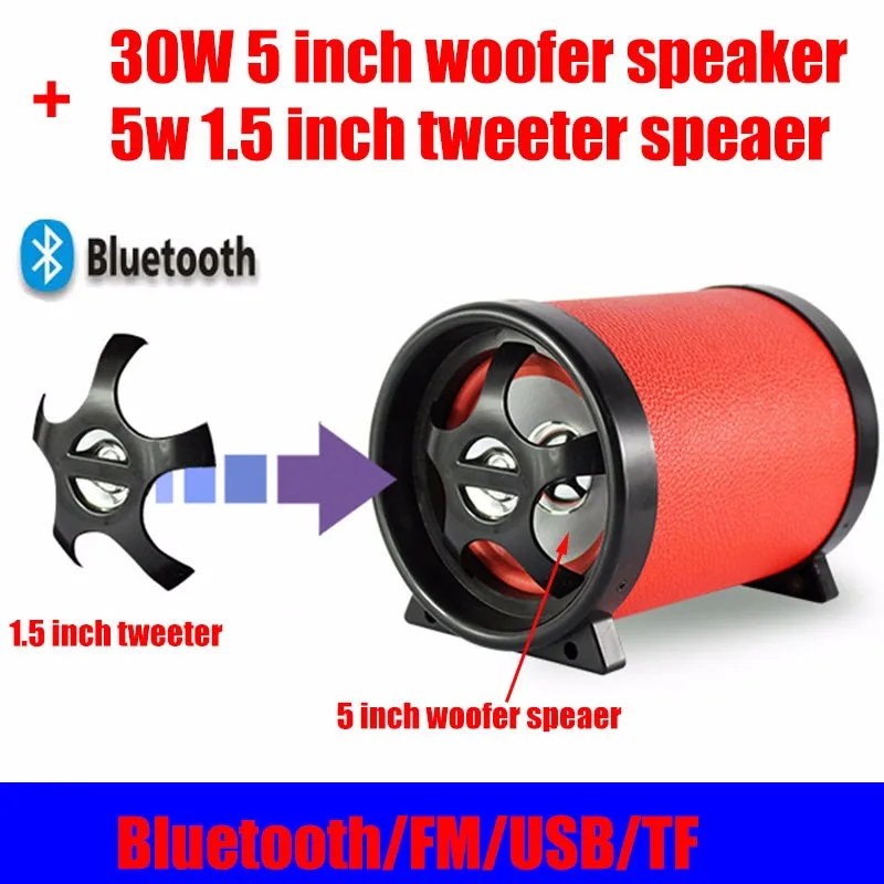 35 Вт Высокая мощность Bluetooth 4,0 динамик 5 дюймов НЧ-динамик 1,5 дюймов твитер DC12V/AC110~ 240 В USB TF fm-радио с пультом дистанционного управления для домашнего ПК автомобиля