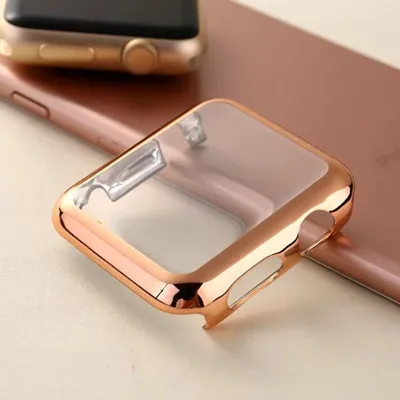 Чехол для apple watch band apple watch 4 5 Чехол 44 мм/40 мм ремешок iwatch 3 ремешок 42 мм 38 мм защитная оболочка аксессуары для часов - Цвет: rose gold