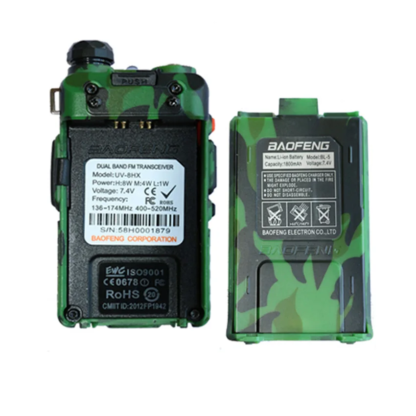 Оригинальная рация Baofeng UV5R 8 Вт Двухдиапазонная Emisoras радио VHF UHF Портативная