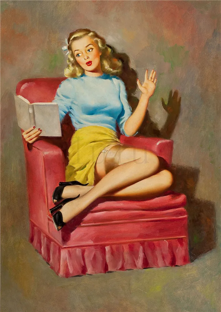 Темный хаки Американская красота Pinup плакаты яркий цвет хорошее качество украшения дома - Цвет: Темный хаки