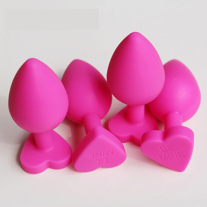 Силиконовая Анальная пробка в форме сердца массажная секс-игра для взрослых