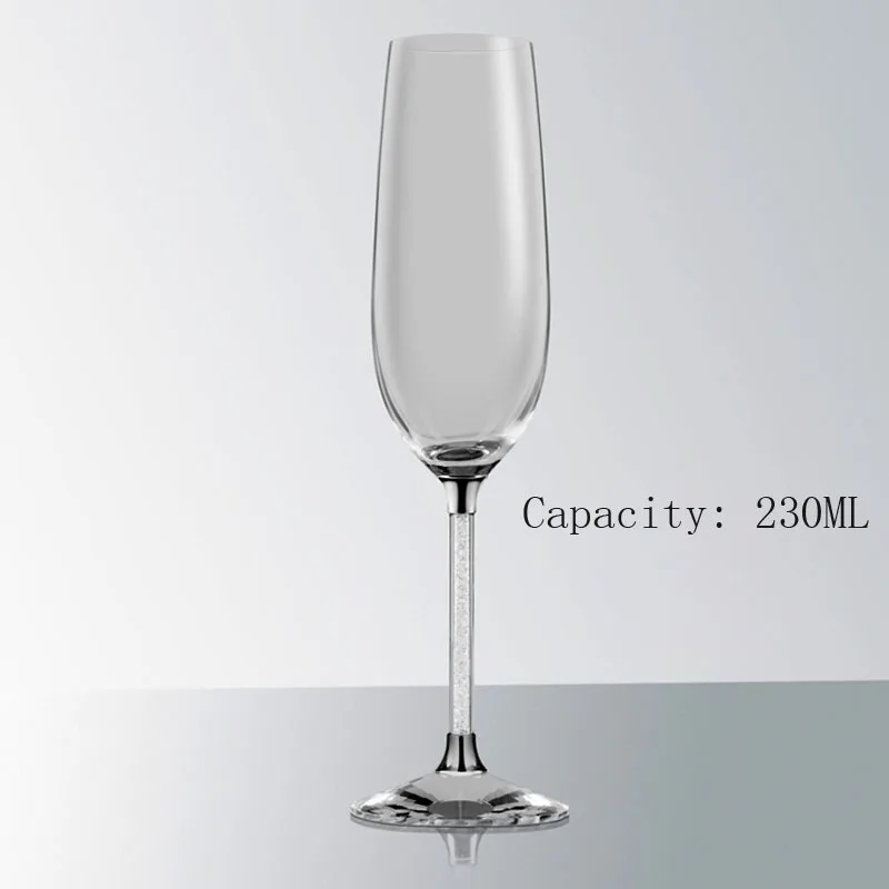 1pcs 230ml Бессвинцовый хрустальный бокал для вина Кубок для шампанского бокалы чашки прозрачное стекло питьевые домашние рюмки Бар Отель посуда для напитков - Цвет: 1pcs 230ml