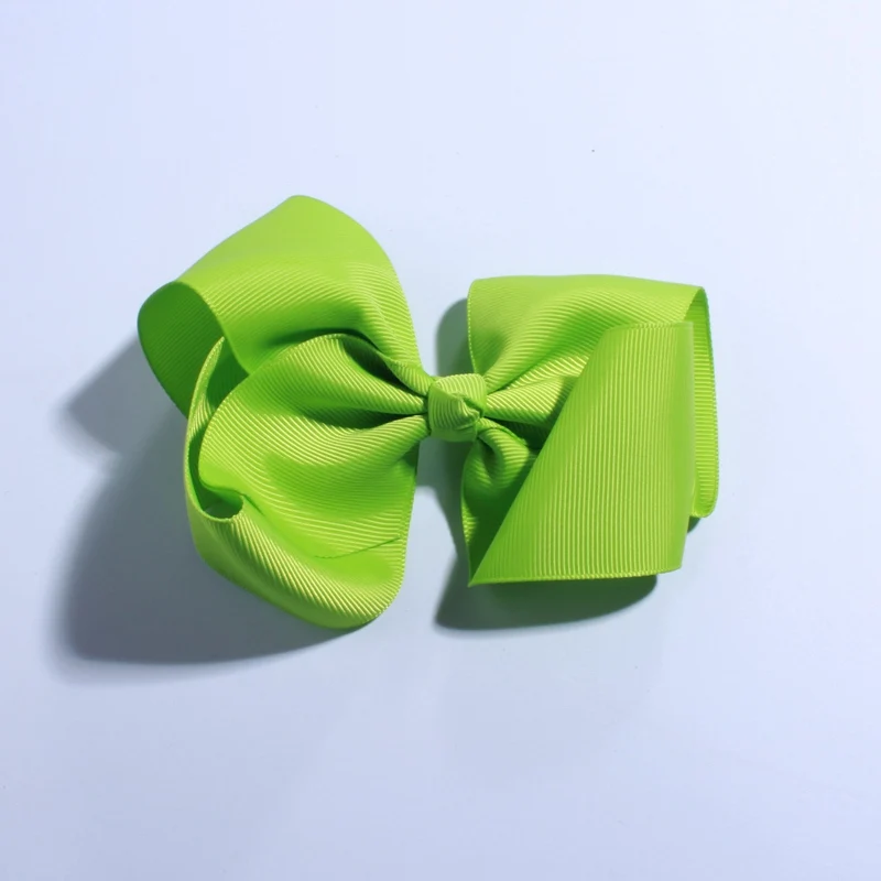 Green 120 шт. 14 см Высокое качество Большой Grosgrain ленты лук для Заколки для волос бантом Вертушка Луки для оголовье аксессуары для волос - Цвет: Green
