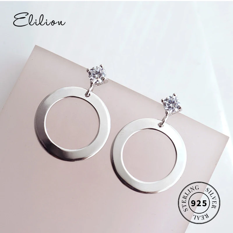Elilion Серьги-гвоздики Модные украшения Для женщин серебро 925 Круглый Мода Обувь