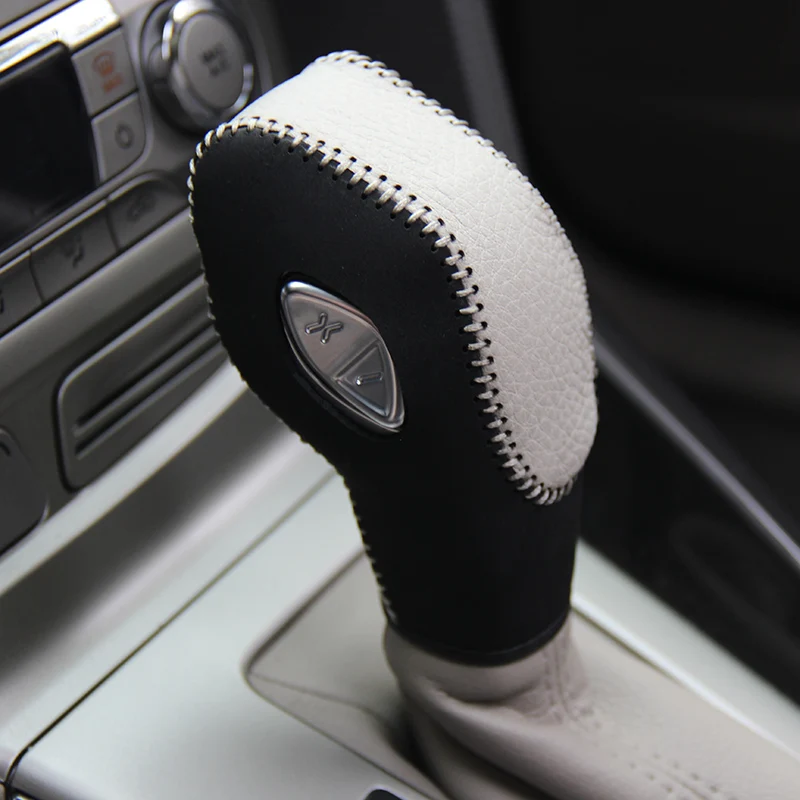Кожаная ручка переключения передач LS AUTO Genine чехол для Ford Focus KUGA 2012 автомобильные