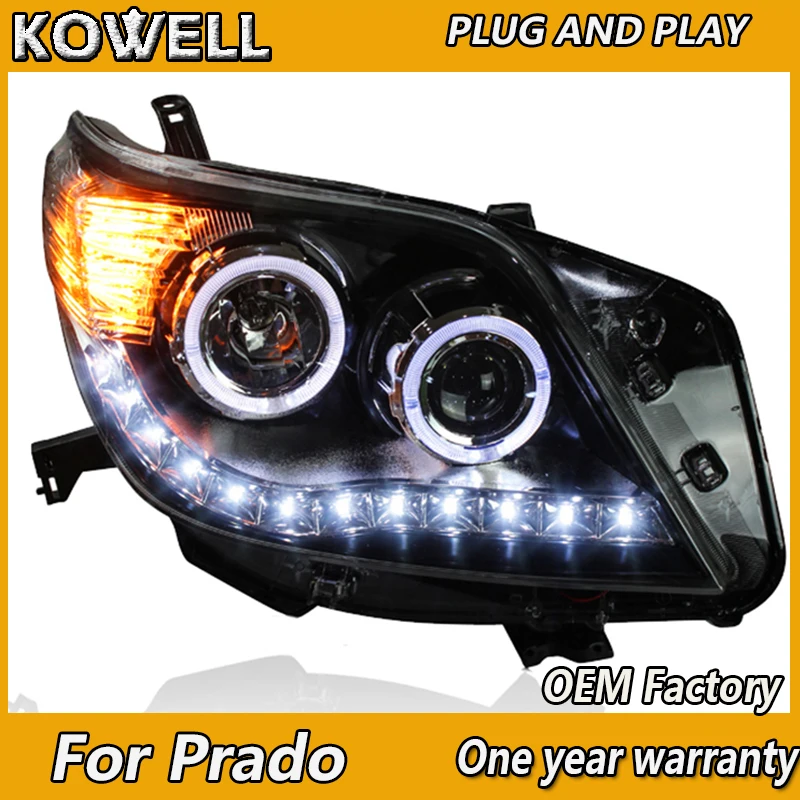 Автомобильный Стайлинг KOWELL для 2010 2011 2013 Prado передние фары светодиодный ные DRL