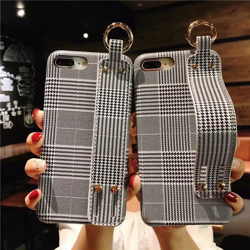 Okme Fashion Plaid Phone Case For iphone X XR XS MAX Silicon Soft TPU Cover 6S 6 7 8 Plus Mobile phone |