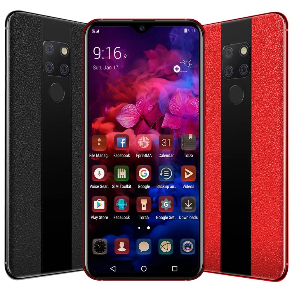 Роскошный смартфон, 6,3 дюймов, капля воды, экран, android, мобильный телефон, отпечаток пальца, лицо, ID, сотовый телефон, кожа, текстура C Bluetooth 3,5