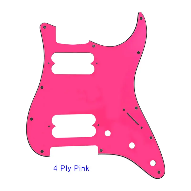 4 ply pink Pleroo гитарные аксессуары гитарные накладки 11 винтовых отверстий для fender стандартный и современный Stratocaster ST HH Стиль гитары - Цвет: 4 ply pink