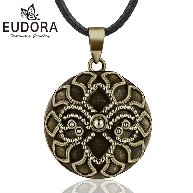 Женская винтажная бронзовая подвеска EUDORA Harmony Ball кулон в форме колокольчика
