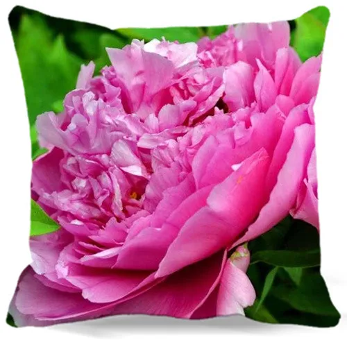 Cotton polyester Vintage Retro peony flowers Pattern Print Home car hotel Decorative pink red Pillow case 9 style 16'' 18&quot 19&quot |