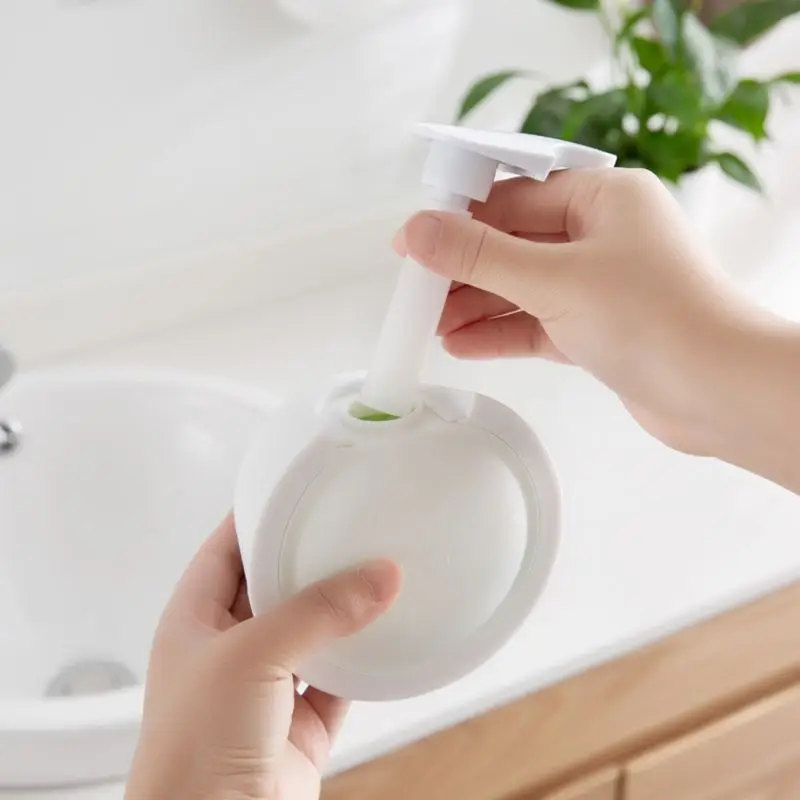 

350ml Wall Mounted Kitchen Bathroom Toilet Hand Cleanser Liquid Soap Dispenser Self-Adhesive Shower Shampoo Lotion Box Container