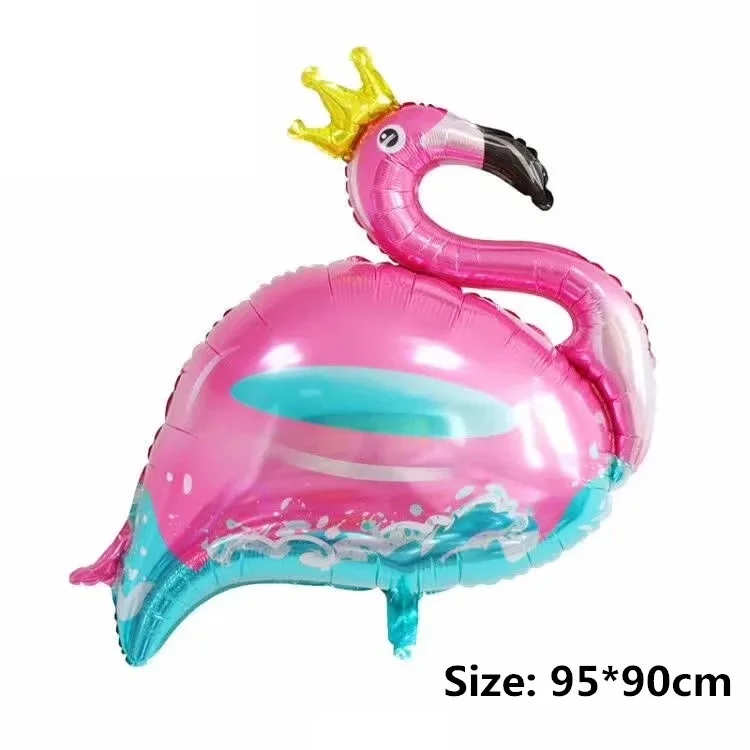 Big Flamingo Birthday Balloons Rose Pink Flamingo Moon Heart Beer cup Foil Balloon Wedding Mariage Decoration Adult Party Helium Air Globos - Цвет: Big Flamingo