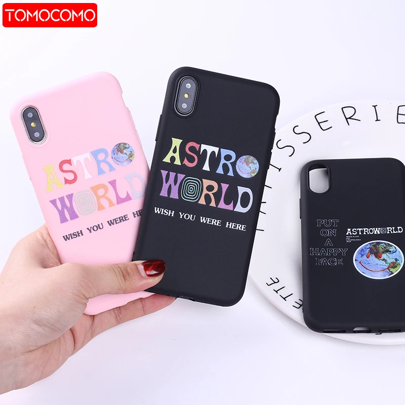 Принтом Трэвиса Скотта телефонные чехлы Astroworld Sicko режимов мягкий матовый
