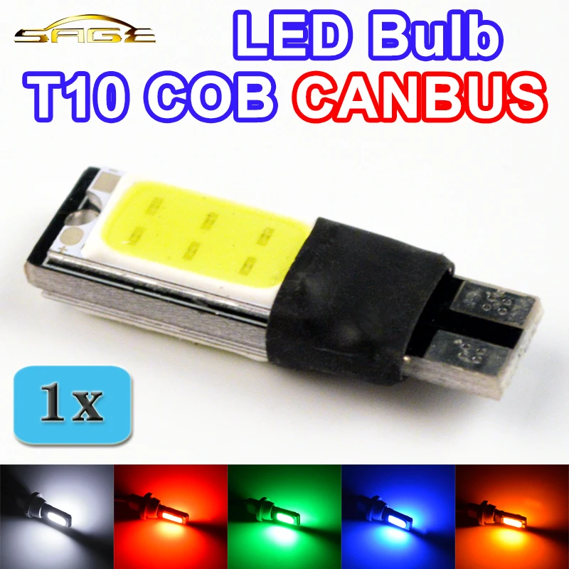 Бегемот светодиодные лампы T10 COB CANBUS 194 W5W без ошибок Автомобильный свет