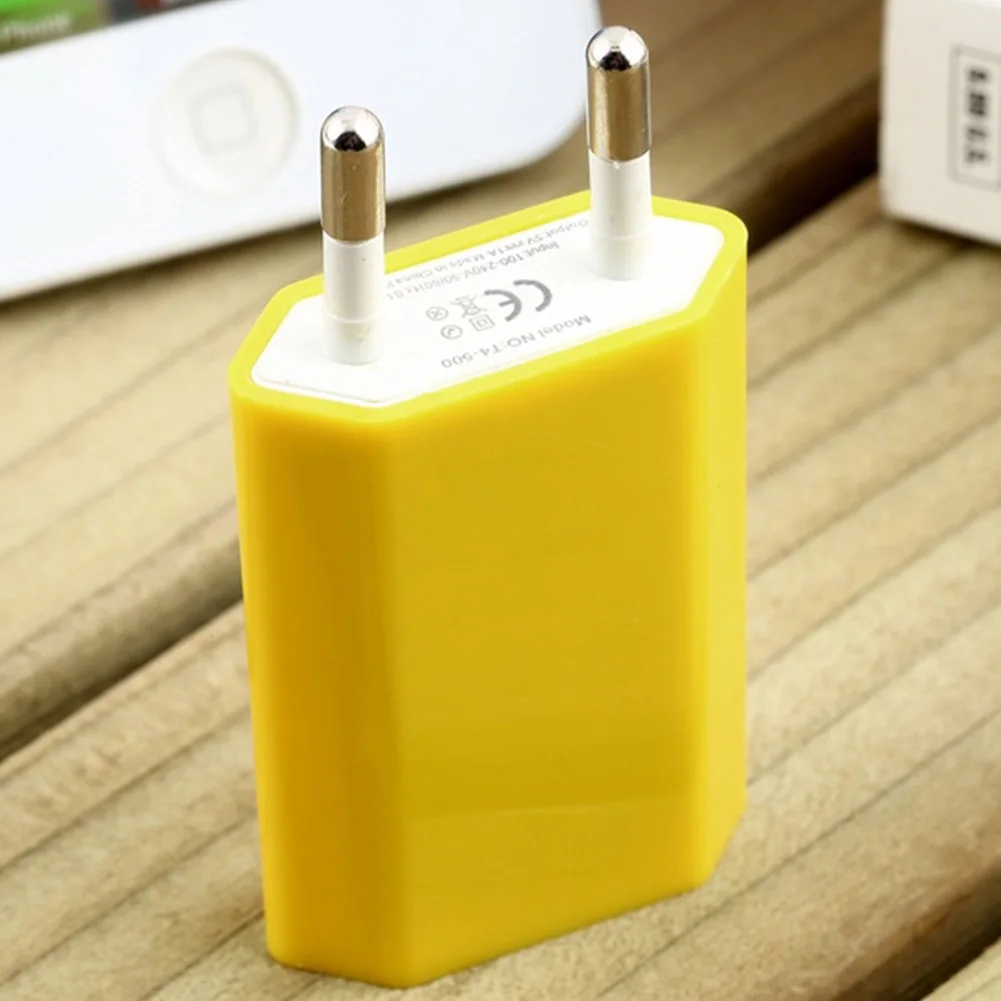 DC5V/1A мобильный телефон настенное зарядное устройство адаптер ЕС вилка USB AC100