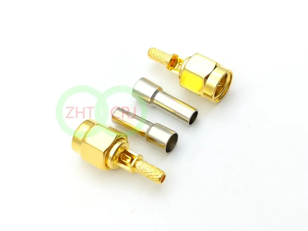 100 шт. Позолоченные разъемы SMA RG174 RG316 LMR100 кабель RF|connector crimp|connectors goldconnector 10 |