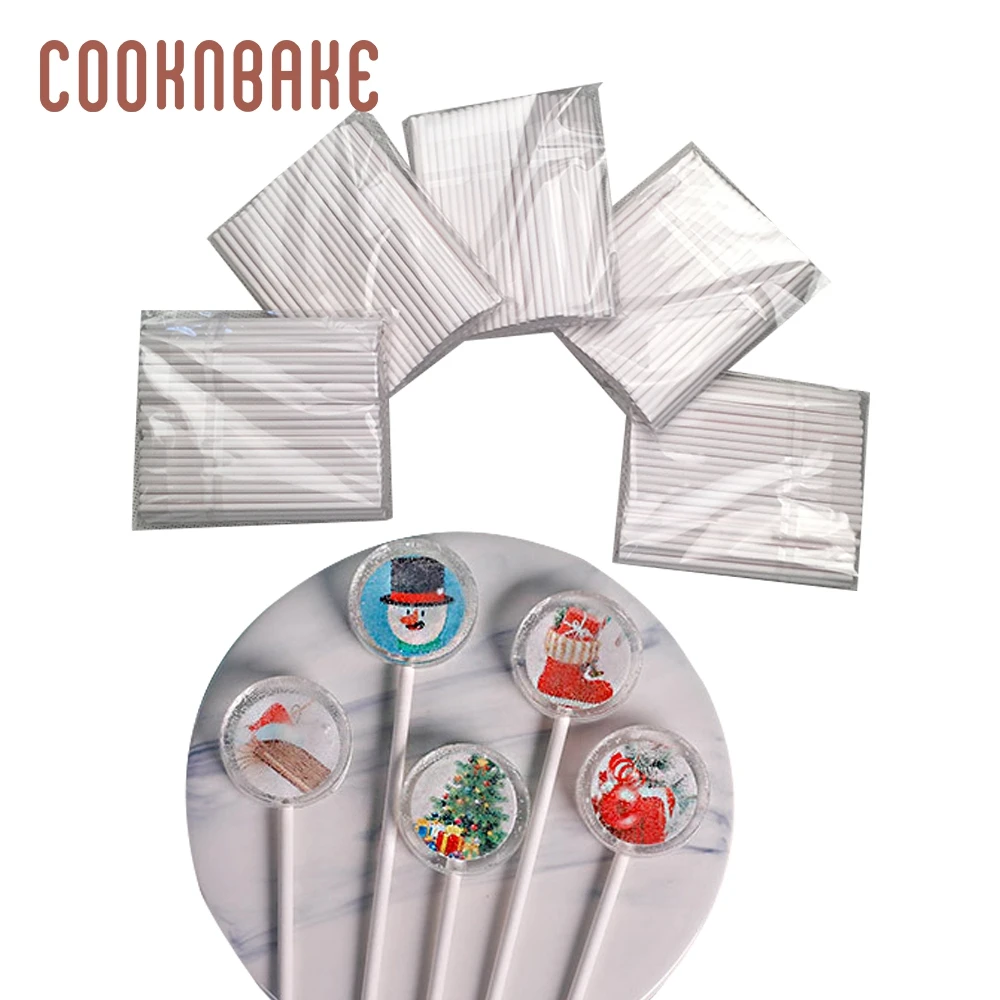 Пластиковые палочки для леденцов COOKNBAKE 100 шт. бумажная палочка конфет поп