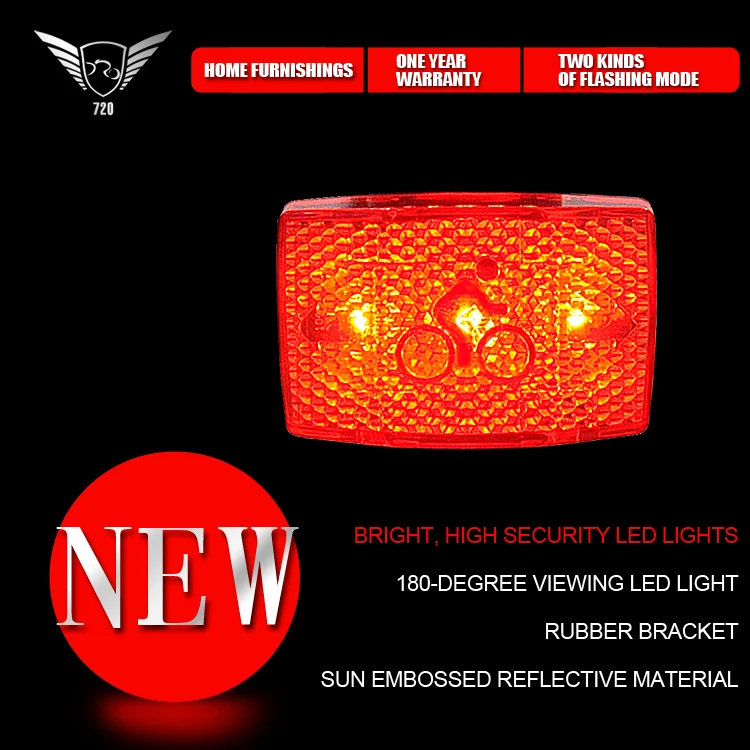 3LED Bike Light Cheap Wholesale Price! Bicycle Tail Water Resistant Mountain Safety Back Rear Led Lamp | Спорт и развлечения