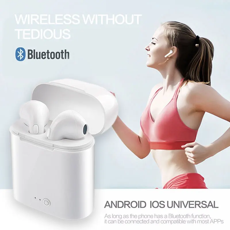 I7 Mini TWS беспроводные Bluetooth наушники Bluetooth 4,2 стерео наушники гарнитура с микрофоном PK i7S TWS для iPhone samsung Xiaomi