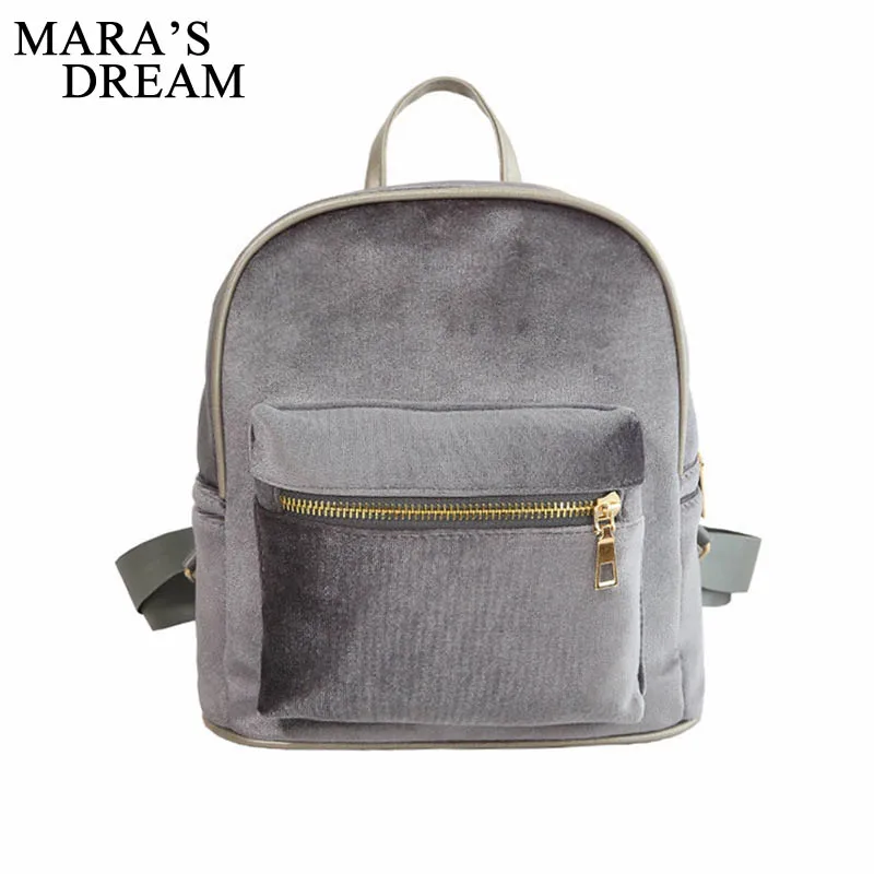Женские бархатные рюкзаки Mara's Dream Mochila Женский мини маленький черный рюкзак