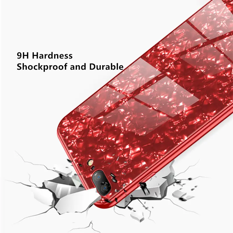 Чехол с узором из закаленного стекла для iPhone XMAX X покрытие мягкого ТПУ
