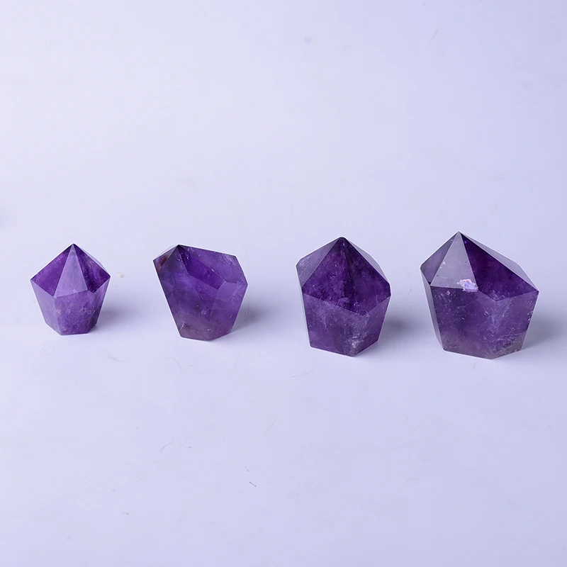 1PC Large Natural Amethyst Hexagonal Column Crystal Point Mineral Ornament Home Furnishing DIY Gift Decoration Free Shipping