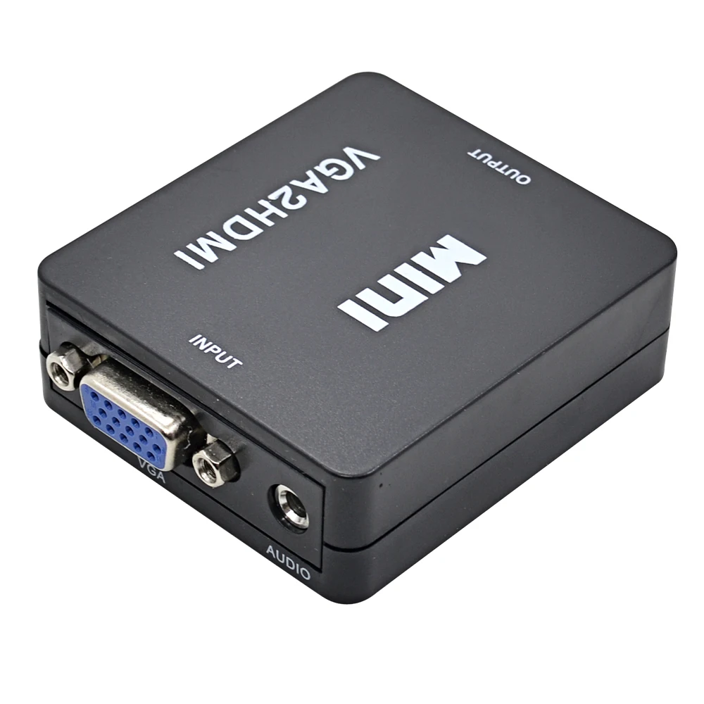 Адаптер CHIPAL Mini VGA2HDMI VGA для HDMI преобразователя с аудио и USB разъемом питания ПК