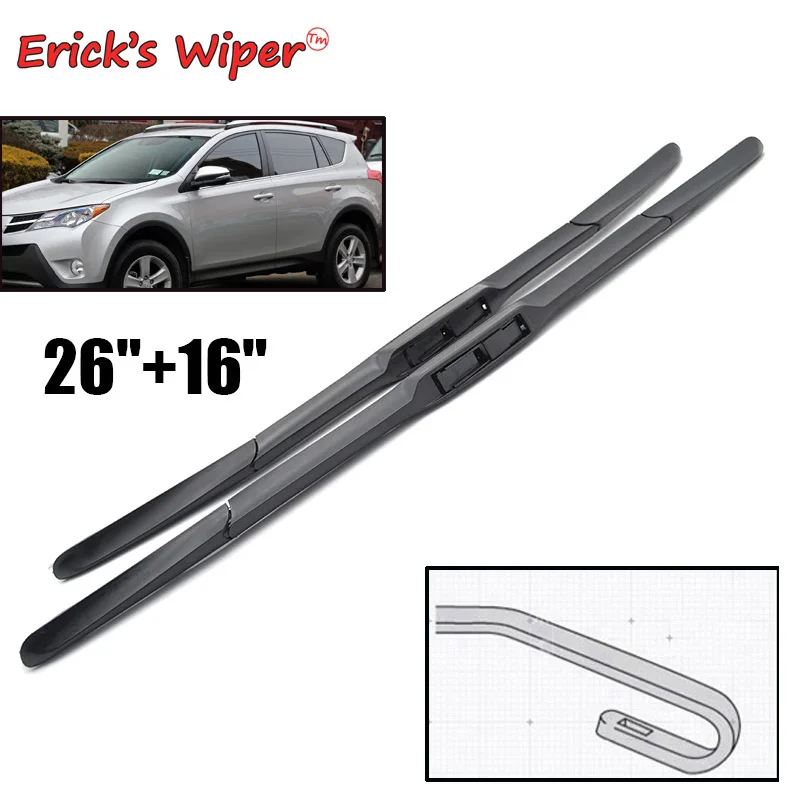 

Erick's Wiper Front Hybrid Wiper Blades For Toyota RAV4 XA40 2013 - 2018 2017 2016 Windshield Windscreen Front Window 26"+16"