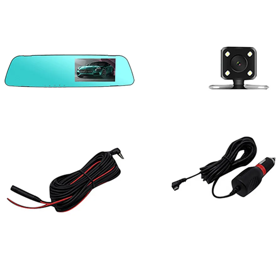 Мощный Автомобильный регистратор данных для путешествий 4 3 дюйма 1080P 140 градусов A