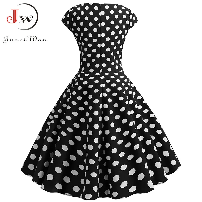 Летнее черное платье в горошек для женщин 2021 v образный вырез короткий рукав