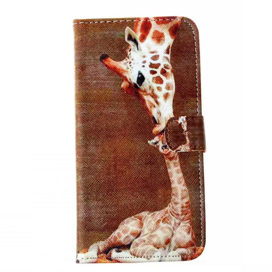 Giraffe Симпатичные Ретро Чехол для Motorola Moto G7 G6 G5S плюс E5 Z3 играть один Мощность P30 Примечание G2 Бумажник кожаный мягкий силиконовый держатель Крышка D01Z - Цвет: Giraffe