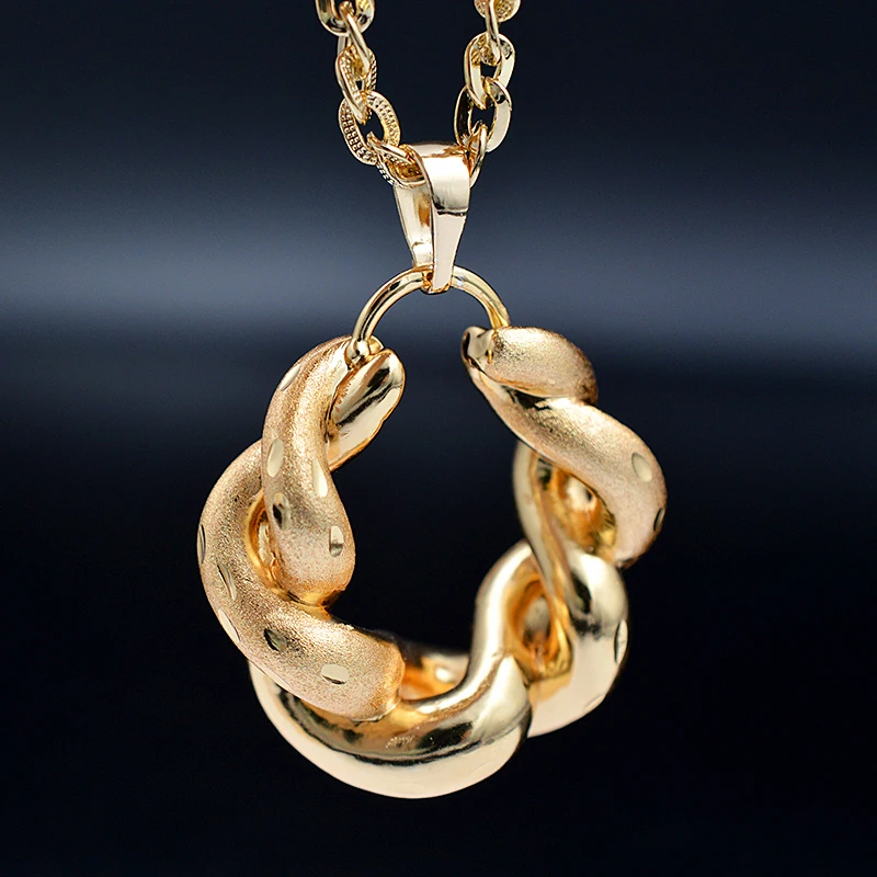 Солнечная бижутерия женские большие ювелирные наборы колье серьги кулон