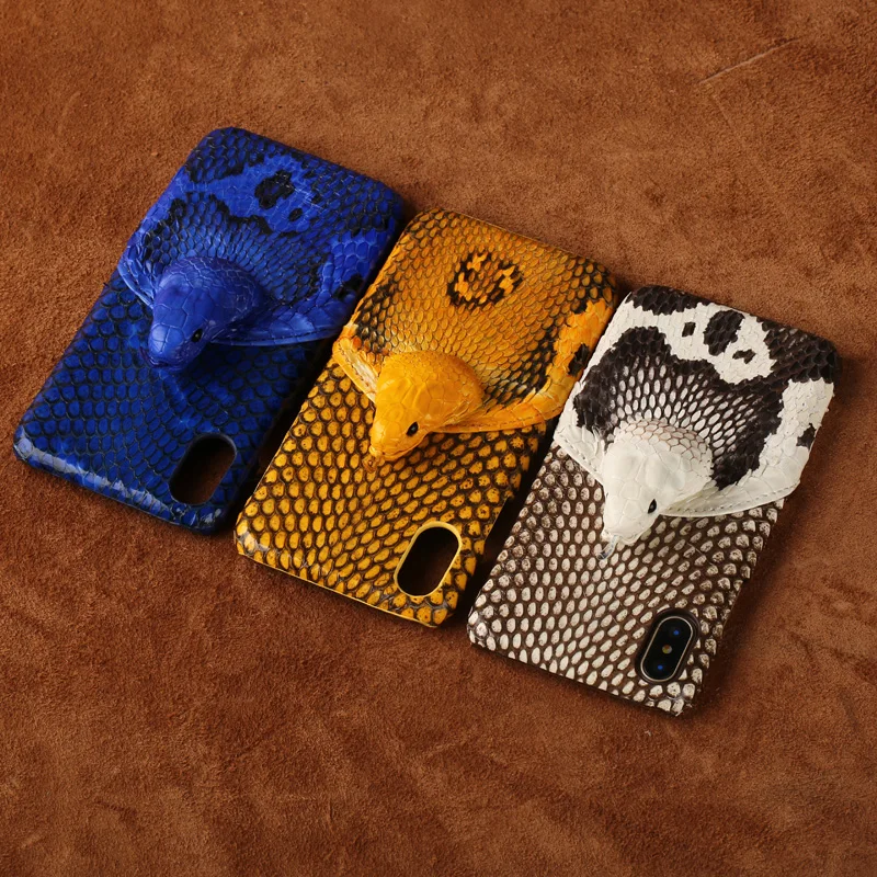 Роскошный чехол из натуральной кожи с объемной головкой для телефона iPhone 15 14 13 Pro