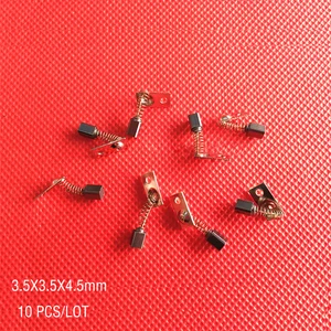 10 шт.лот, 3,5X3,5X4,5 мм угольные щетки для SAESHIN Корея 204 шлифовальный станок, гравировальный станок, электронная ручка и т. Д.