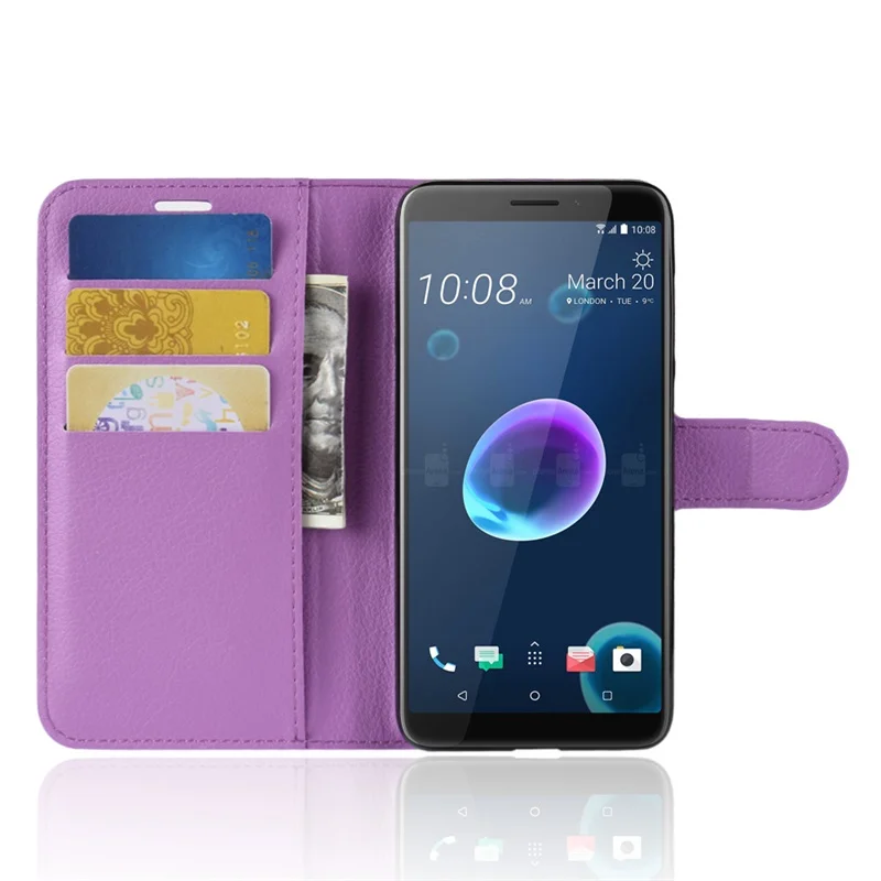Для HTC Desire 12 Чехол Флип PU кожаный силиконовый кошелек полная Защита задняя
