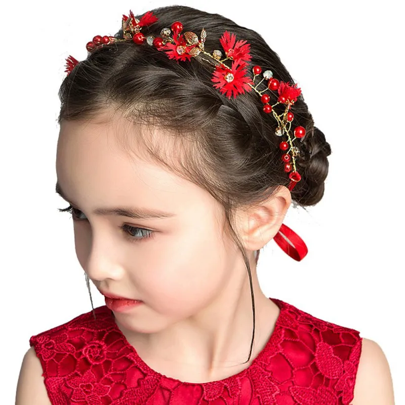 Baby Girls Flower Headband Small Daisy Floral Headwear Apparel Wreath Photography Prop Party Gift Evening Dress Accessories