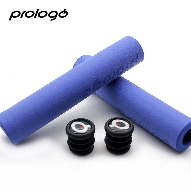 Prologo, велосипедная ручка, Грипсы, для улицы, MTB, горный велосипед, Велоспорт, велосипедный, силиконовый, противоскользящий, руль, мягкие Грипсы, 1 пара - Цвет: blue